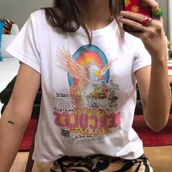Tops - Hercules Unicorn Elton John Rock Music Graphic Tee